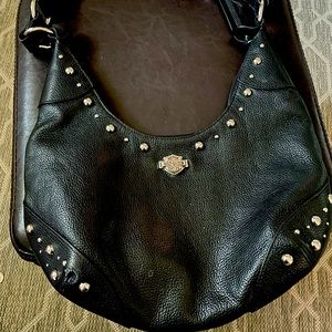 Harley Davidson Black Leather Purse